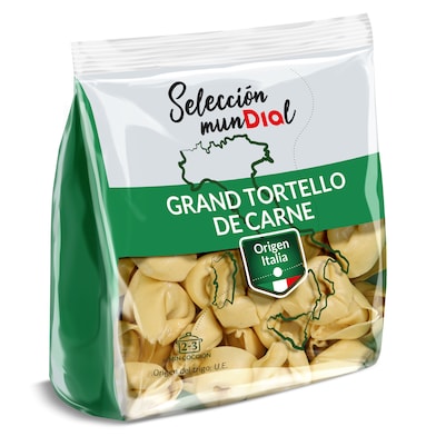 Pasta fresca Tortello rellena de carne Dia Selección Mundial 250 g-0