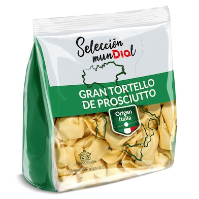 Pasta fresca Tortello rellena de prosciutto Dia Selección Mundial 250 g-0