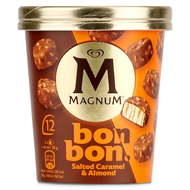 Tarrina Magnum bon bon salted caramel 12 unidades 168 g-0 Tarrina Magnum bon bon salted caramel 12 unidades 168 g-0