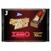 Barritas de barquillo de chocolate zero ambrosías Tirma 65 g