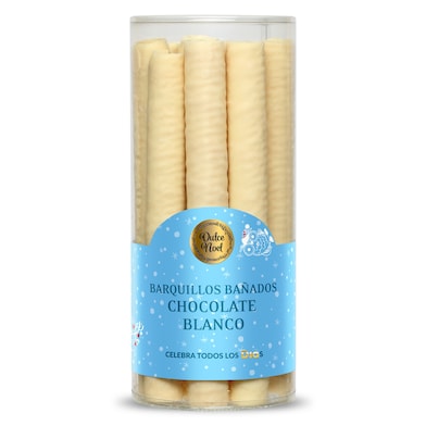 Barquillos cubiertos de chocolate blanco Dia Dulce Noel 200 g-0