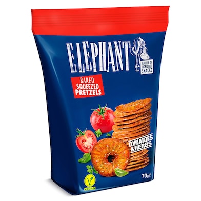 Galletas saladas tomate y hierbas Elephant 70 g-0 Galletas saladas tomate y hierbas Elephant 70 g-0