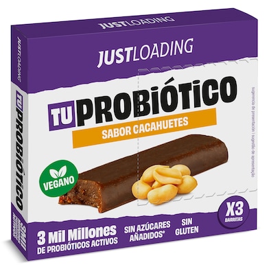 Barritas energéticas sabor cacahuete con probióticos Just loading 105 g-0 Barritas energéticas sabor cacahuete con probióticos Just loading 105 g-0