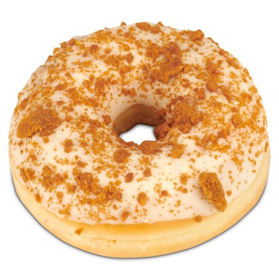 Rosquilla rellena de crema Biscoff cubierta de chocolate blanco y galleta 76 g-0 Rosquilla rellena de crema Biscoff cubierta de chocolate blanco y galleta 76 g-0