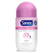 Desodorante roll-on dermo invisible 72h Sanex 50 ml