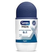 Desodorante roll-on active control 72h Sanex men 50 ml