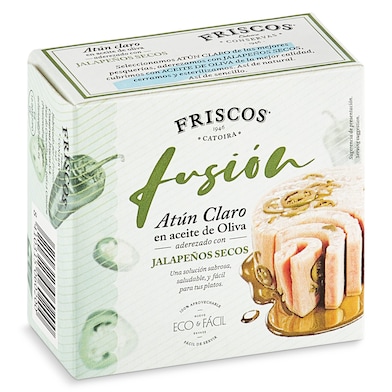 Atún claro en aceite de oliva con jalapeños Friscos 50 g-0 Atún claro en aceite de oliva con jalapeños Friscos 50 g-0