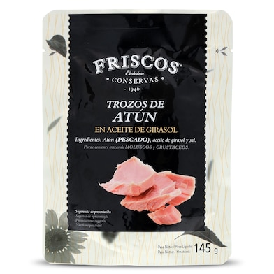 Trozos de atún en aceite de girasol Friscos 135 g-0 Trozos de atún en aceite de girasol Friscos 135 g-0