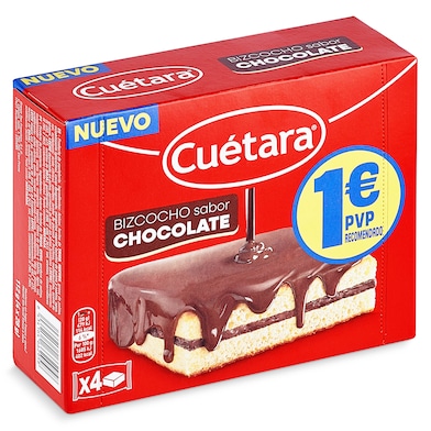 Bizcocho sabor chocolate Cuétara 112 g-0