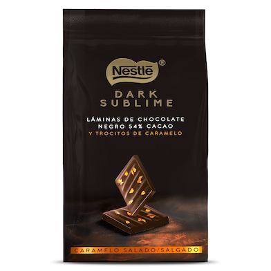 Chocolate negro con caramelo salado en láminas Nestlé Dark 150 g-0 Chocolate negro con caramelo salado en láminas Nestlé Dark 150 g-0