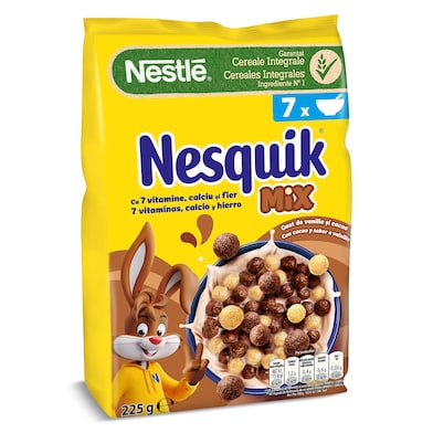Cereales integrales con chocolate y vainilla mix Nesquik 225 g-0 Cereales integrales con chocolate y vainilla mix Nesquik 225 g-0
