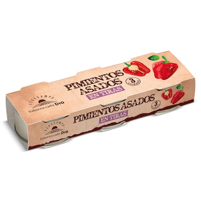 Pimientos asados en tiras Dia Vegecampo 3 x 60 g-0 Pimientos asados en tiras Dia Vegecampo 3 x 60 g-0
