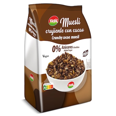 Muesli crujiente con cacao sin gluten Esgir 300 g-0 Muesli crujiente con cacao sin gluten Esgir 300 g-0