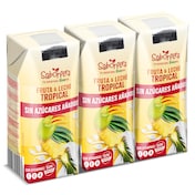 Bebida de fruta y leche tropical sin azúcar añadido Dia Saborfera 3 x 330 ml