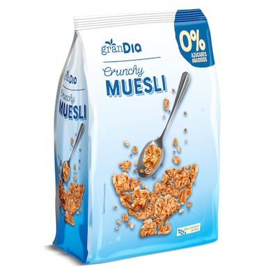 Crunchy muesli 0% azucares añadidos Gran Dia 500 g-0 Crunchy muesli 0% azucares añadidos Gran Dia 500 g-0