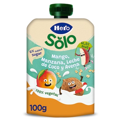 Alimento infantil mango, coco y avena Hero 100 g-0 Alimento infantil mango, coco y avena Hero 100 g-0