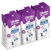 Leche semidesnatada sin lactosa Dia Láctea 3 x 200 ml