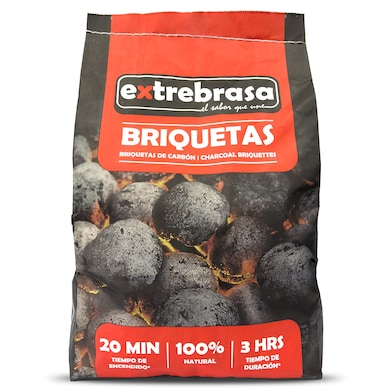 Bolsa de briquetas de carbón Doña Ana 3 Kg-0 Bolsa de briquetas de carbón Doña Ana 3 Kg-0