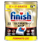 Pastillas lavavajillas ultimate plus Finish 22 unidades