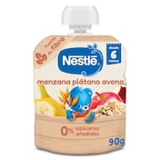 Alimento infantil con puré de manzana, plátano y avena Nestlé 90 g