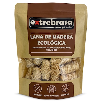 Lana de madera para encendido Inecasa 24 unidades-0 Lana de madera para encendido Inecasa 24 unidades-0