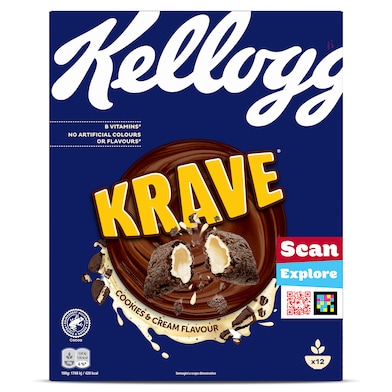 Cereales cookies & cream Kellogg's Krave 375 g-0 Cereales cookies & cream Kellogg's Krave 375 g-0