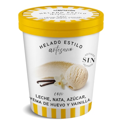 Tarrina de helado Artesano de vainilla Dia Temptation 400 g-0