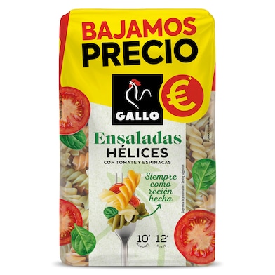 Hélices con tomate y espinacas Gallo 400 g-0 Hélices con tomate y espinacas Gallo 400 g-0