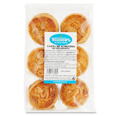 Pastas de almendras sin azúcar añadido Blanco 400 g-0 Pastas de almendras sin azúcar añadido Blanco 400 g-0