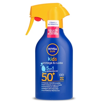Protector solar infantil en spray protege & cuida SPF 50+ Nivea 250 ml-0