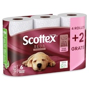 Papel higiénico seda Scottex 4+2 uds