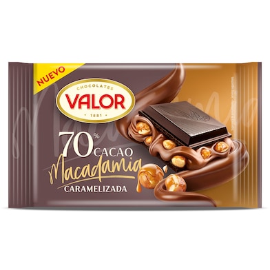 Chocolate negro 70% con macadamia Valor 150 g-0 Chocolate negro 70% con macadamia Valor 150 g-0
