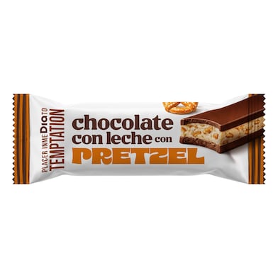 Barrita de chocolate con leche con pretzel Dia Temptation 40 g-0
