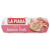 Crema de jamón york La piara 3 x 75 g