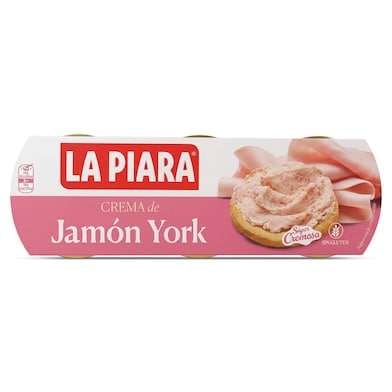 Crema de jamón york La piara 3 x 75 g-0