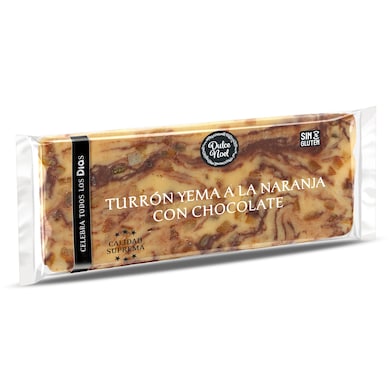 Turrón de yema a la naranja con chocolate Dia Dulce Noel 250 g-0