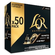 Cápsulas de café ristretto L'Or 50 unidades