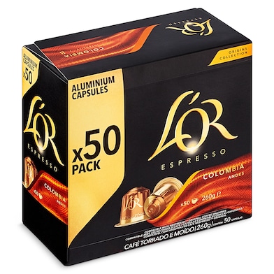 Cápsulas de café Colombia L'Or 50 unidades-0