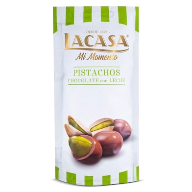 Pistachos con chocolate con leche Lacasa 50 g-0 Pistachos con chocolate con leche Lacasa 50 g-0