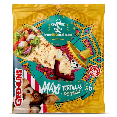 Tortillas de trigo maxi Gremlins Dia Al Punto 360 g-0 Tortillas de trigo maxi Gremlins Dia Al Punto 360 g-0