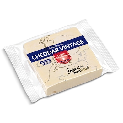 Queso cheddar vintage Dia Selección Mundial 200 g-0 Queso cheddar vintage Dia Selección Mundial 200 g-0