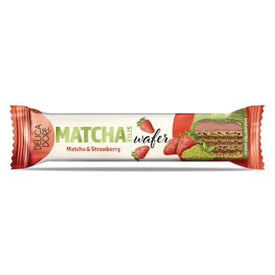 Barquillo con té matcha y fresa Delicadore 35 g-0