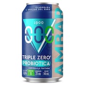 Cerveza probiótica triple zero Ambar 33 cl