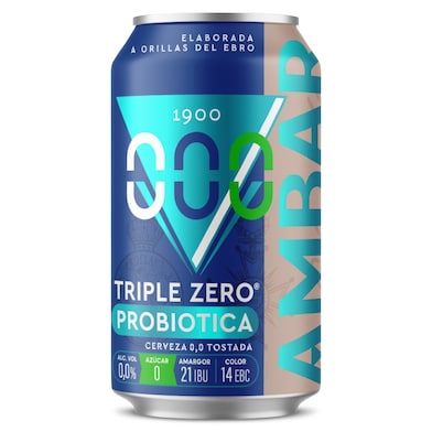 Cerveza probiótica triple zero Ambar 33 cl-0 Cerveza probiótica triple zero Ambar 33 cl-0