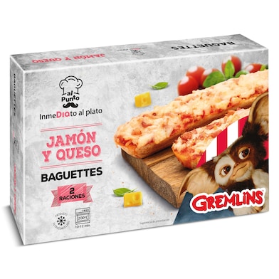 Baguette de jamón y queso Gremlins Dia al Punto 250 g-0