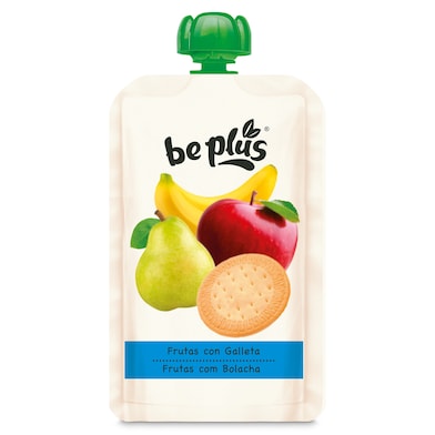 Alimento infantil con puré de frutas con galleta Be Plus 120 g-0