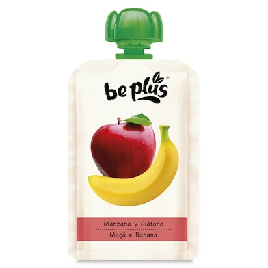 Alimento infantil de manzana y plátano Be plus 120 g-0