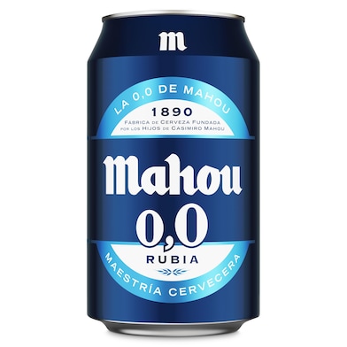 Cerveza rubia 0,0% alcohol Mahou 33 cl-0 Cerveza rubia 0,0% alcohol Mahou 33 cl-0