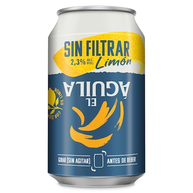 Cerveza sin filtrar con limón El águila 33 cl-0 Cerveza sin filtrar con limón El águila 33 cl-0