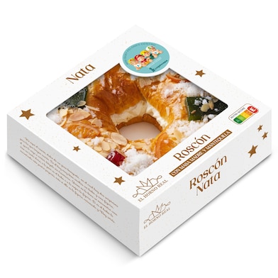 Roscón de Reyes con nata masa madre El Horno Real 800 g-0